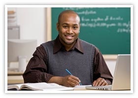 Teacher happily able to complete work in a timly manner